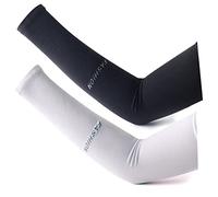 LumiSyne 2 Pairs UV Sun Protection Arm Sleeves Women Men UPF 50+ Stretchy Compression Sleeves Long Elbow Armwarmers Cooling Arm Sleeves For Summer Sports Running Cycling Basketball Tattoo Cover Up