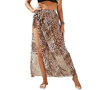 LumiSyne Beach Wrap Sarong for Women Chiffon Pareo Beach Cover Up Solid/Leopard Pattern Sexy Bikini Swimsuit Wrap Beachwear Dress Long Sarong