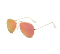 LumiSyne Fashion Polarized Sunglasses For Men Women Retro Pilot Style UV 400 Protection Mirrored Lens Metal Frame For Driving Travel