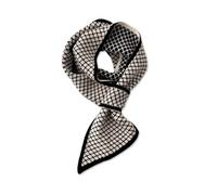 LumiSyne Fashion Skinny Knitted Scarf For Women Winter Easy Pull-Through Design Retro Diamond Plaid Letter Pattern Narrow Long Neckerchief Neck Scarf Warm Collar Scarf