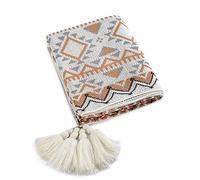 LumiSyne Knitted Throw Blanket Vintage Tassel Bohemian Ethnic Style Geometric Pattern Cozy Armchair Cover Warm Throws For Sofa Couch Bed Shawl Blanket 220x130cm