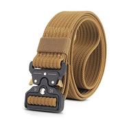 LumiSyne Men Tactical Belt Adjustable 1.5 Inch Heavy Duty Belt Nylon Work Belt With Quick-Release Metal Buckle Hiking Rigger Molle Equipment For Running Shooting Hunting