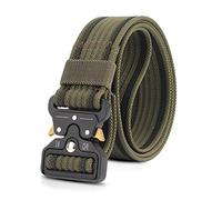 LumiSyne Men Tactical Belt Adjustable 1.5 Inch Heavy Duty Belt Nylon Work Belt With Quick-Release Metal Buckle Hiking Rigger Molle Equipment For Running Shooting Hunting