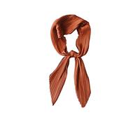 LumiSyne Pleated Square Scarf Women Solid Color Silky Satin Stereoscopic Neckerchief Lightweight Bandana Decorative Neck Scarf Hair Scarf Headband