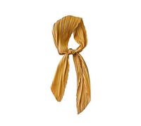 LumiSyne Pleated Square Scarf Women Solid Color Silky Satin Stereoscopic Neckerchief Lightweight Bandana Decorative Neck Scarf Hair Scarf Headband