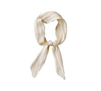 LumiSyne Pleated Square Scarf Women Solid Color Silky Satin Stereoscopic Neckerchief Lightweight Bandana Decorative Neck Scarf Hair Scarf Headband