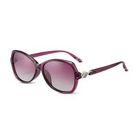 LumiSyne Polarized Sunglasses Women Fashion Gradient Lenses Elegant Exquisite Diamond Decorated Frame UV400 Protection Oversized Style Eyewear Outdoor Travel Gift