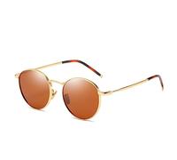 LumiSyne Retro Round Sunglasses Men Women Polarized Colored Lens Vintage Small Circle Metal Frame Hippie Glasses Lennon Style UV400 Protection Fashion Eyewear Shades For Street Photography And Travel