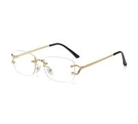 LumiSyne Rimless Rectangle Sunglasses Women Men Vintage Small Square Frame Transparent Gradient Lens UV400 Protection Anti-Glare Shades Fashion Eyewear For Driving Travel Vacation