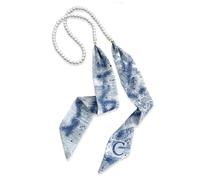 LumiSyne Silk Scarf Necklace For Women Girls Narrow Long Neckerchief With Pearl Necklace Flower Printed Stripe Letter Pattern Simple French Style Decorative Neck Scarf Necktie Headdress Hair Ribbon