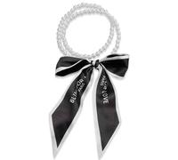 LumiSyne Silk Scarf Necklace For Women Girls Narrow Long Neckerchief With Pearl Necklace Flower Printed Stripe Letter Pattern Simple French Style Decorative Neck Scarf Necktie Headdress Hair Ribbon