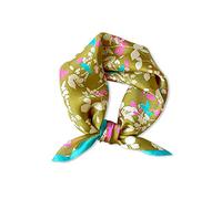 LumiSyne Silk Scarf Women Small Square Scarves Vintage Chain Printed Plain Lightweight Soft Bandanas Neckerchief Decoration Headwear