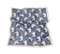 LumiSyne Silk Scarf Women Square Scarf Vintage Horse Pattern Lightweight Satin Small Scarves Multifunctional Neckerchief Bandanas Headdress Hairband Handle Wrap Ribbon Scarf 53×53cm