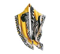 LumiSyne Silk Scarf Women Square Scarves 90×90cm Artistic Mixed Colors Printed Fashion Retro Style Lightweight Decorative Neckerchief Bandanas Hairband Warm Shawl Sunscreen Neck Scarf Head Scarf