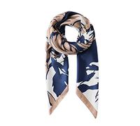 LumiSyne Silk Scarf Women Square Scarves 90x90 Contrast Color Artistic Rose Print Lightweight Large Kerchief Hair Scarf Decoration Bandanas Sleeping Headscarf