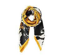 LumiSyne Silk Scarf Women Square Scarves 90x90 Contrast Color Artistic Rose Print Lightweight Large Kerchief Hair Scarf Decoration Bandanas Sleeping Headscarf