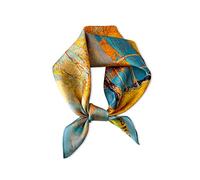 LumiSyne Silk Scarf Women Square Scarves Abstract Art Painting Animal Printed Lightweight Soft Bandanas Neckerchief Decoration Headwear Hairband
