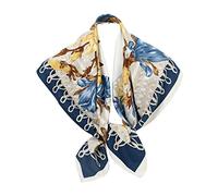 LumiSyne Silk Scarf Women Square Scarves Flower Bird Printed Retro Artistic Style Lightweight Satin Scarves Decorative Neckerchief Neck Head Scarf Headdress Hairband