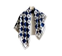 LumiSyne Silk Scarf Women Square Scarves Simple Personalized Geometric Print Classic Stripe Plaid Camellia Pattern Decorative Neckerchief Neck Scarf Bandanas Hairband Warm Shawl Sunscreen Headscarf