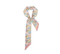 LumiSyne Skinny Silk Scarf For Women Girls Narrow Long Neckerchief Flower Printed Chinese Style Painting Pattern Elegant Artistic Style Necktie Headdress Hair Scarf Handbag Handle Wrap Ribbon Scarf