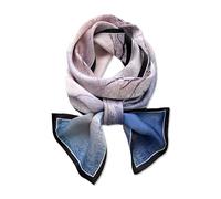 LumiSyne Skinny Silk Scarf Women Flower Leaf Printed Colored Painting Pattern Satin Silk Narrow Long Neckerchief Lightweight Scarves Decorative Headdress Hairband Hair Scarf
