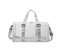 LumiSyne Sports Duffel Bag Jelly Beach Tote Large Travel Holdall Bag Transparent Candy Color PVC Waterproof Carry On Bag with Zipper Crossbody Bag with Detachable Strap Shoulder Bag for Swim Yoga Gym