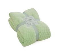 LumiSyne Waffle Honeycomb Throw Blanket Solid Color Luxury Flannel 4 Fluffy Soft Warm Snuggle Blanket Cosy Bedspread Coverlet Bed Cover Decorative Throw For Sofa Bed Armchair 200×230cm