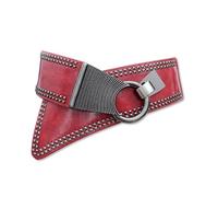 LumiSyne Wide Elastic Belt For Women Punk Rivet Elasitc Belt PU Leather Stretchy Belt With Metal Oblique Hook Buckle Corset Waist Belt Retro Cinch Belt For Dress Shirt Overcoat