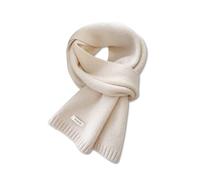LumiSyne Winter Knitted Scarf For Women Men Australian Wool Scarf Simple Solid Color Ribbed Knit Long Neck Scarf Pashmina Soft Warm Collar Scarf 160×20cm