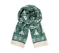 LumiSyne Winter Knitted Scarf For Women Reversible Scarf Christmas Themed Fair Isle Snowflake Alphabet A Letters Pashmina Warm Stole Scarves