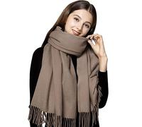 LumiSyne Winter Premium Cashmere Scarf For Women Classic Solid Color Wool Scarf With Tassel Soft Long Pashmina Scarves Warm Shawl Wrap