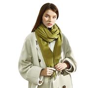 LumiSyne Winter Premium Cashmere Scarf For Women Classic Solid Color Wool Scarf With Tassel Soft Long Pashmina Scarves Warm Shawl Wrap