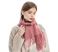 LumiSyne Winter Premium Cashmere Scarf For Women Classic Solid Color Wool Scarf With Tassel Soft Long Pashmina Scarves Warm Shawl Wrap