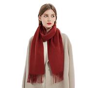 LumiSyne Winter Premium Cashmere Scarf For Women Classic Solid Color Wool Scarf With Tassel Soft Long Pashmina Scarves Warm Shawl Wrap