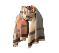 LumiSyne Winter Scarf Cashmere Shawl For Women Color Blocked Horse Pattern Reversible Scarves With Tassels Pashmina Shawls And Wraps Large Long Scarf Lightweight Warm Stole
