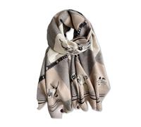 LumiSyne Winter Scarf Cashmere Shawl For Women Retro Elegant Plaid Horse Pattern Reversible Scarf With Tassel Pashmina Shawls And Wraps Large Long Scarves Lightweight Warm Stole