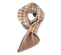 LumiSyne Winter Skinny Knitted Scarf For Women Easy Pull-Through Design Stripe Houndstooth Tiger Leopard Pattern Classic Retro Style Small Knitted Scarf Narrow Long Neckerchief Warm Collar Scarf