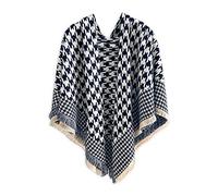 LumiSyne Winter Warm Cashmere Shawl For Women Classic Houndstooth Check Pashmina Scarves With Tassel Square Large Scarf Soft Thicken Shawl Wrap Cape