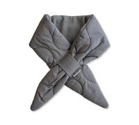 LumiSyne Winter Warm Scarf For Women Men Padded Puffer Scarf Simple Solid Color Cotton Down Filled Easy Pull-Through Small Neck Scarves Cross Collar Scarf Neck Warmer