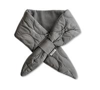 LumiSyne Winter Warm Scarf For Women Men Padded Puffer Scarf Simple Solid Color Cotton Down Filled Easy Pull-Through Small Neck Scarves Cross Collar Scarf Neck Warmer