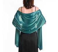 LumiSyne Women Silky Satin Shawls And Wraps For Evening Dresses Solid Color Lightweight Long Scarves Elegant Wraps Stoles For Bridal Bridesmaids Wedding Prom Party, 200×70cm