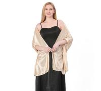 LumiSyne Women Silky Satin Shawls And Wraps For Evening Dresses Solid Color Lightweight Long Scarves Elegant Wraps Stoles For Bridal Bridesmaids Wedding Prom Party, 200×70cm
