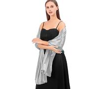 LumiSyne Women Silky Satin Shawls And Wraps For Evening Dresses Solid Color Lightweight Long Scarves Elegant Wraps Stoles For Bridal Bridesmaids Wedding Prom Party, 200×70cm