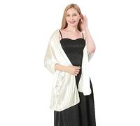 LumiSyne Women Silky Satin Shawls And Wraps For Evening Dresses Solid Color Lightweight Long Scarves Elegant Wraps Stoles For Bridal Bridesmaids Wedding Prom Party, 200×70cm