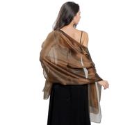 LumiSyne Women Silky Shawls And Wraps For Evening Dresses Shimmer Iridescent Scarf Lightweight Sheer Long Scarf Elegant Wraps Stoles For Bridal Bridesmaids Wedding Prom Party