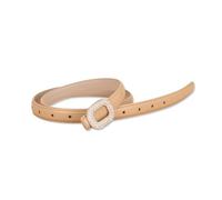 LumiSyne Women Skinny Leather Belt Solid Color Belt Alloy Buckle Inlaid With Pearls Rhinestones Simple Commuter Style Adjustable Slim Thin Waist Belt Decorative Belt For Dress Jeans Pants Shirt Coat