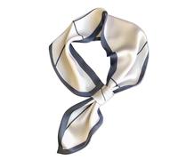 LumiSyne Women Skinny Silk Scarf Easy Pull-Through Design French Vintage Style Polka Dot Line Pattern Narrow Long Neckerchief Satin Small Scarf Neck Scarf Hairband Headdress Handle Wrap Ribbon