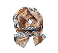 LumiSyne Women Skinny Silk Scarf Narrow Long Neckerchief Geometric Pattern Classic Retro Style Lightweight Scarves Decorative Neck Scarf Headdress Hairband Bandanas