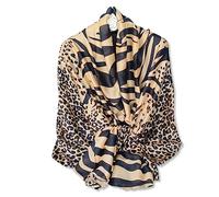 LumiSyne Women's Silk Scarves Animal Print Scarf Leopard Peacock Horse Print Long Shawl Warm Wrap Sunscreen Shawl All Season