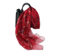 LumiSyne Women's Sparkling Silk Scarf Chiffon Scarf Golden Yarn Check Plaid Pattern Vintage Elegant Style Lightweight Tulle Long Scarf Stole Shawls And Wraps For Evening Dress Wedding Prom Party